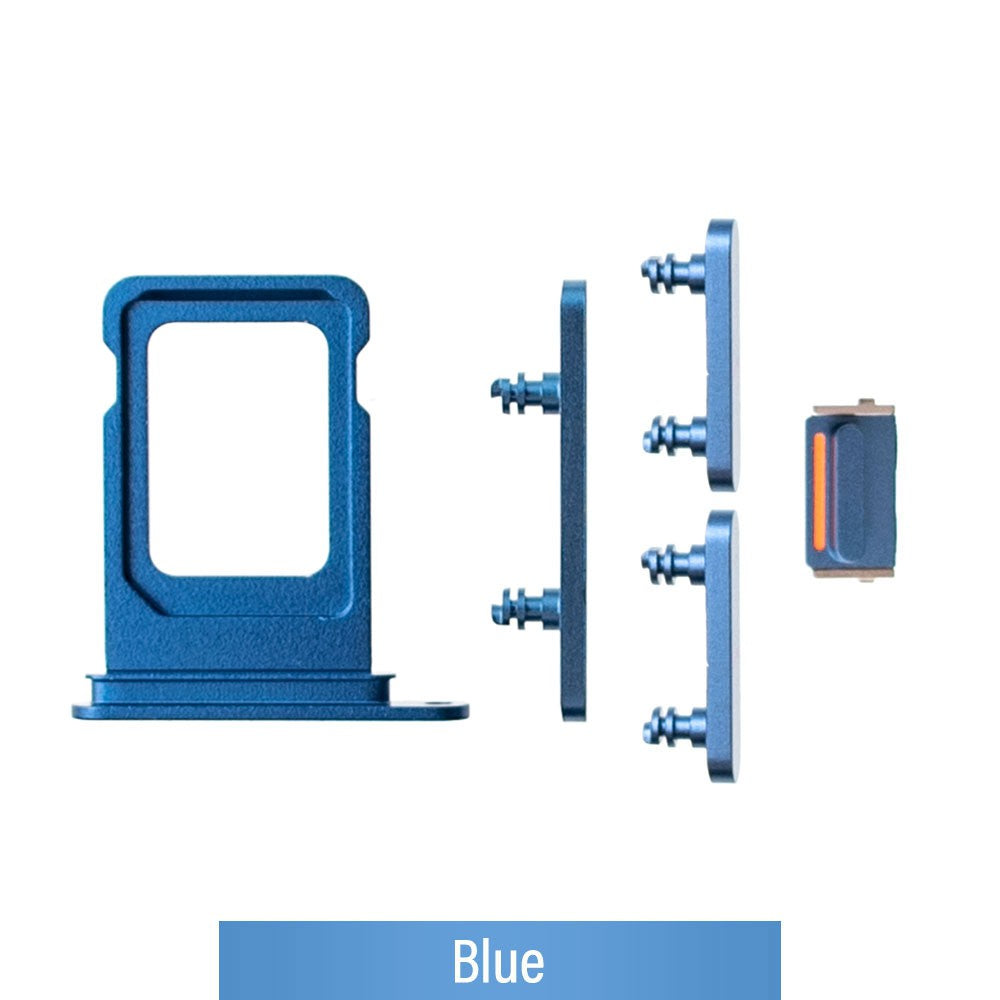 SIM Card Tray and Side Button for iPhone 13-Blue SIM Card Tray and Side Button for iPhone 13-Blue